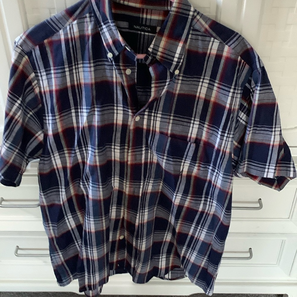 Mens Nautica Short sleeve button down shirt